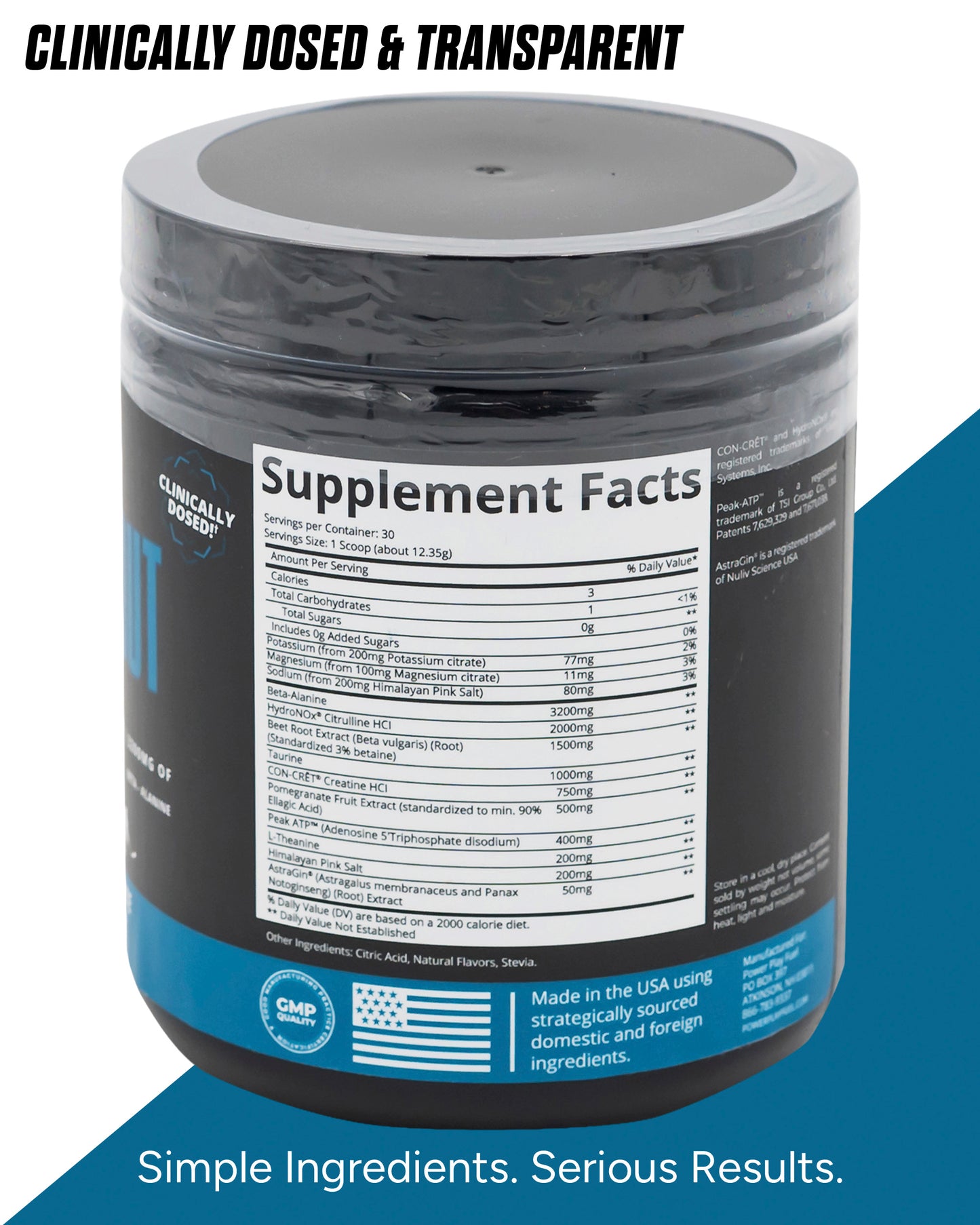 STIM FREE PRE WORKOUT BLUEBERRY POMEGRANATE