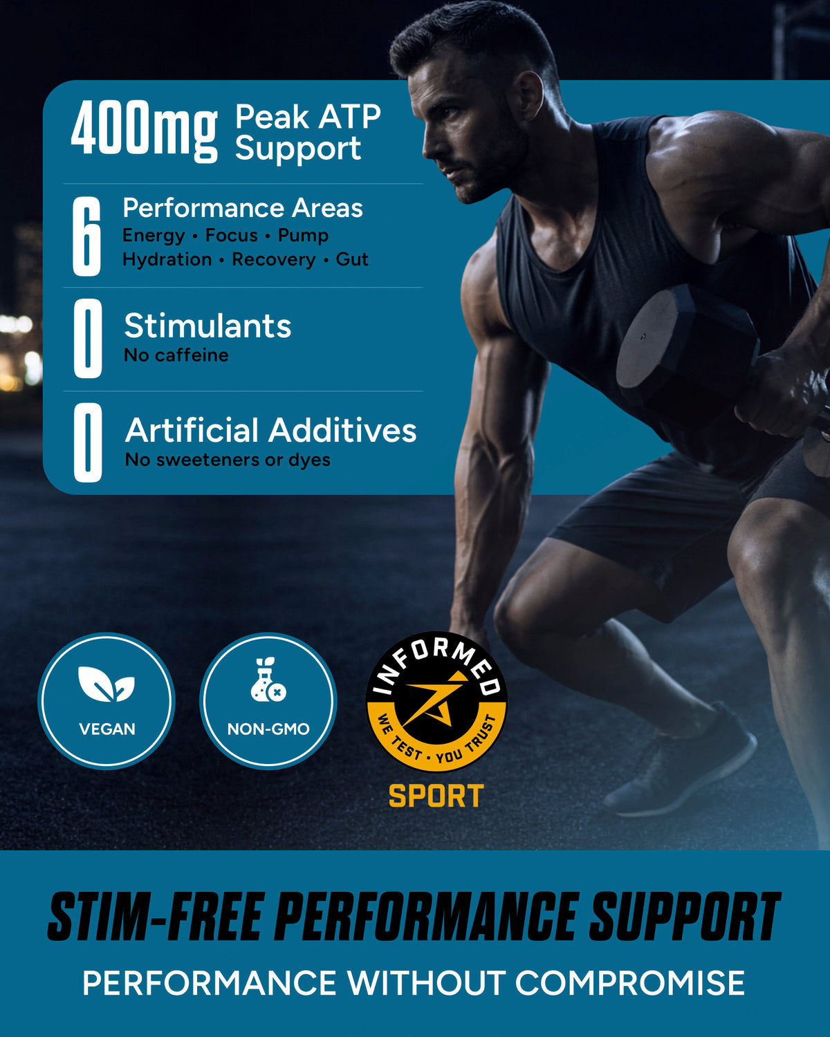 STIM FREE PRE WORKOUT BLUEBERRY POMEGRANATE