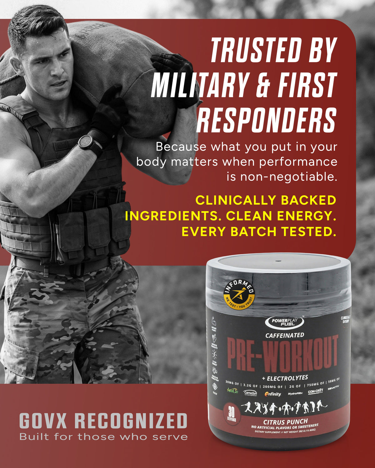 CAFFEINATED PRE WORKOUT CITRUS PUNCH