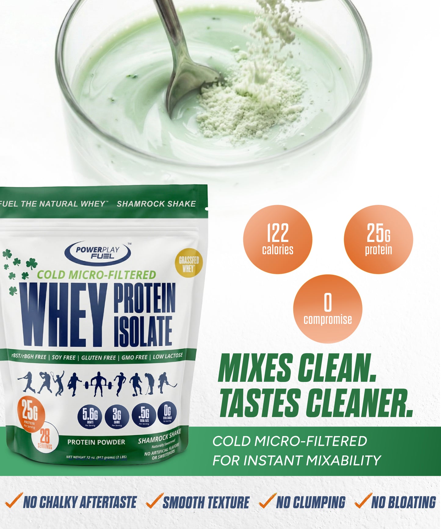 WHEY PROTEIN ISOLATE 2LB SHAMROCK SHAKE