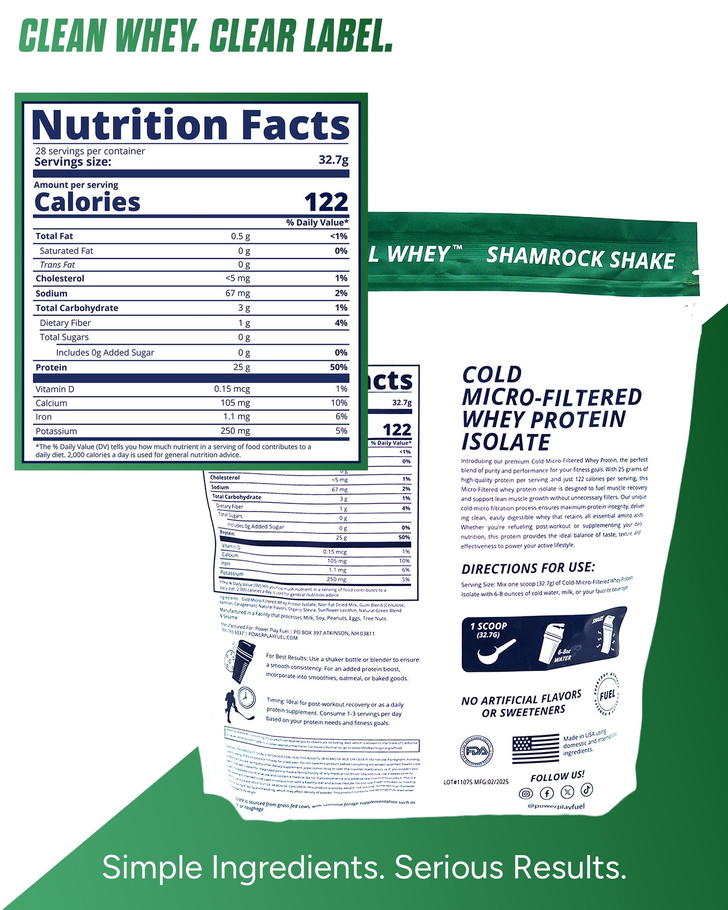 WHEY PROTEIN ISOLATE 2LB SHAMROCK SHAKE