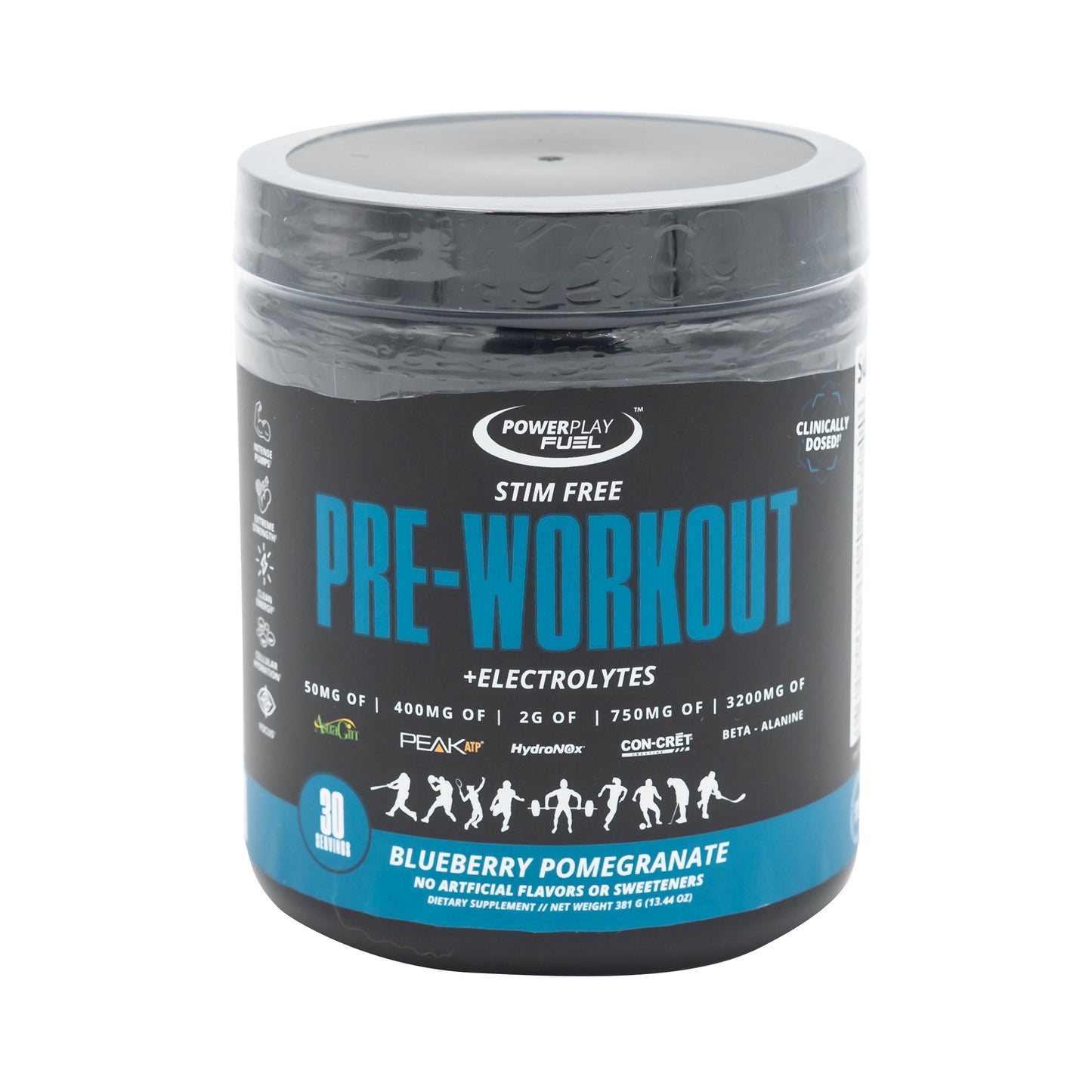 STIM FREE PRE WORKOUT BLUEBERRY POMEGRANATE