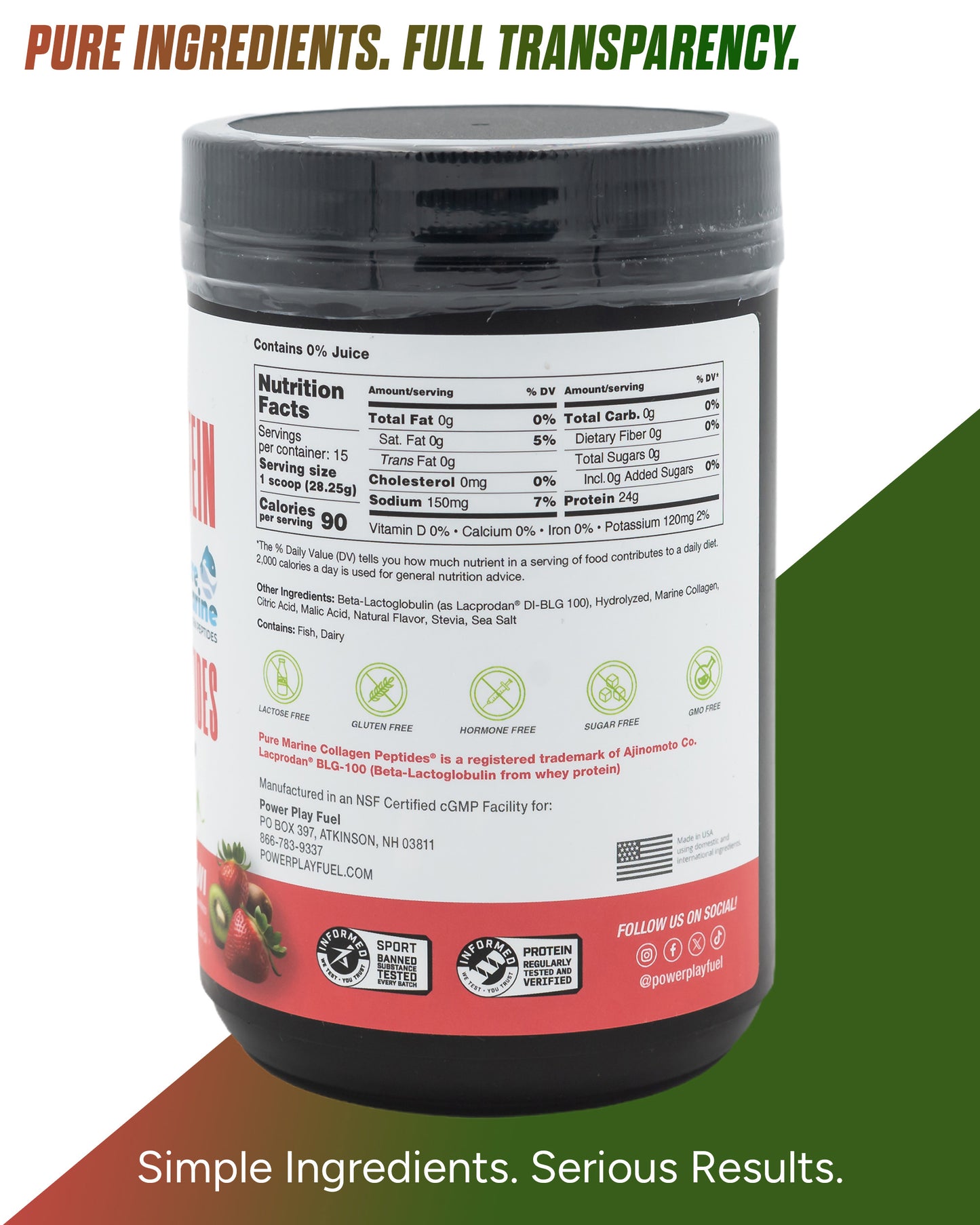 CLEAR PROTEIN + COLLAGEN PEPTIDES STRAWBERRY KIWI