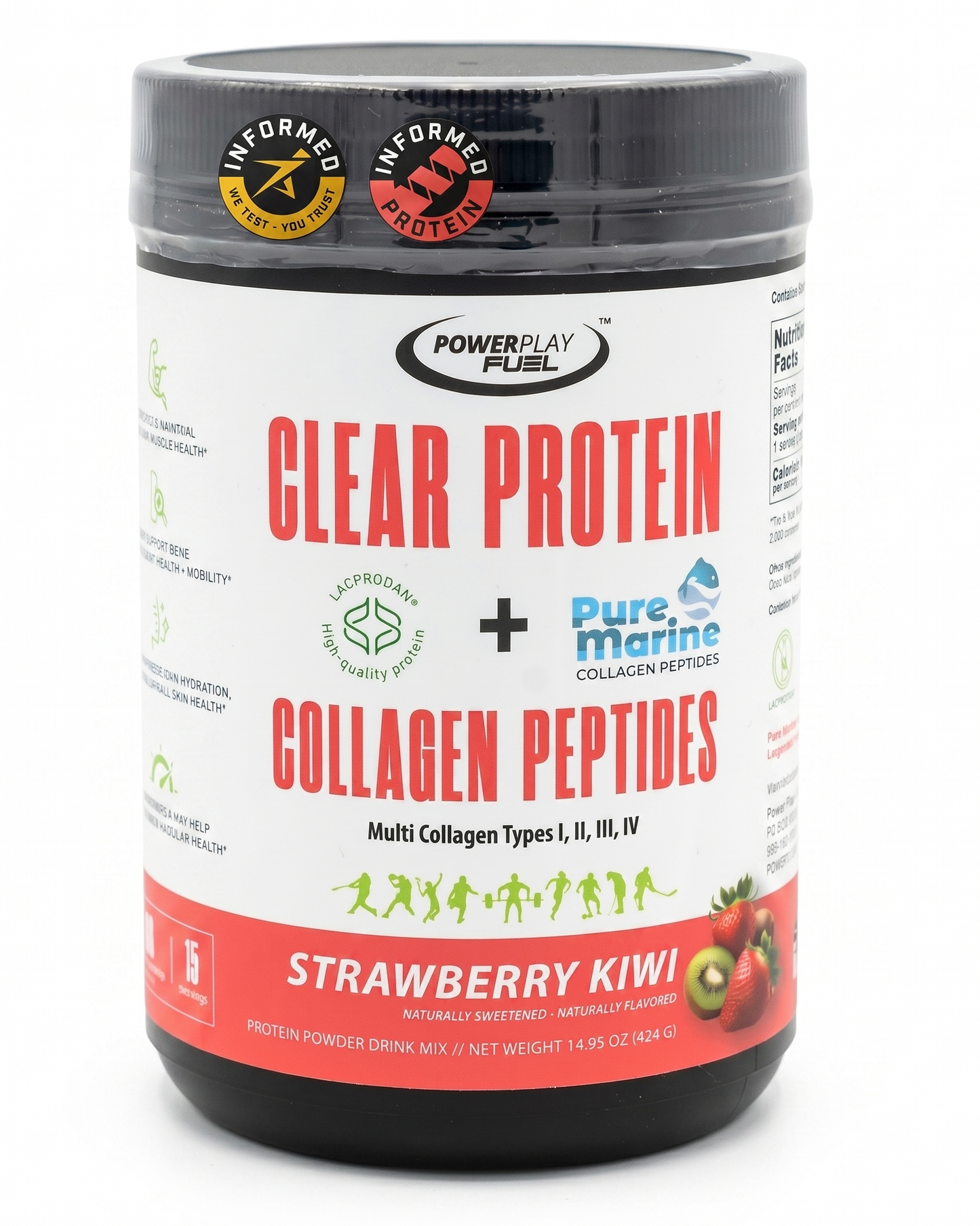 CLEAR PROTEIN + COLLAGEN PEPTIDES STRAWBERRY KIWI