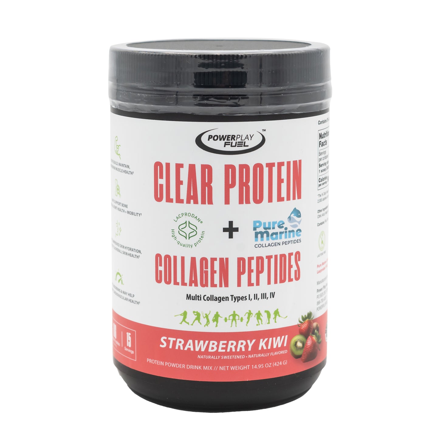 CLEAR PROTEIN + COLLAGEN PEPTIDES STRAWBERRY KIWI