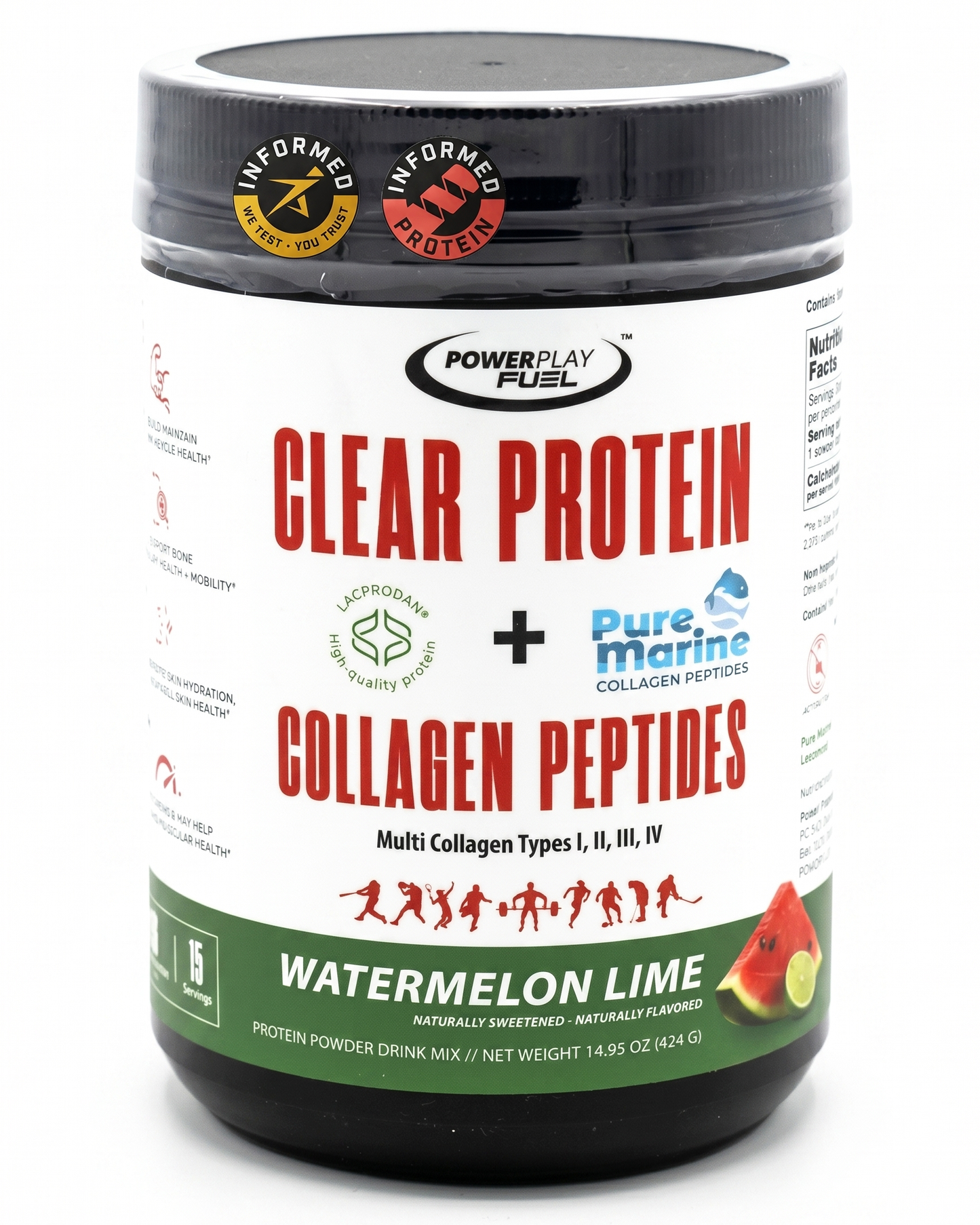 CLEAR PROTEIN + COLLAGEN PEPTIDES WATERMELON LIME