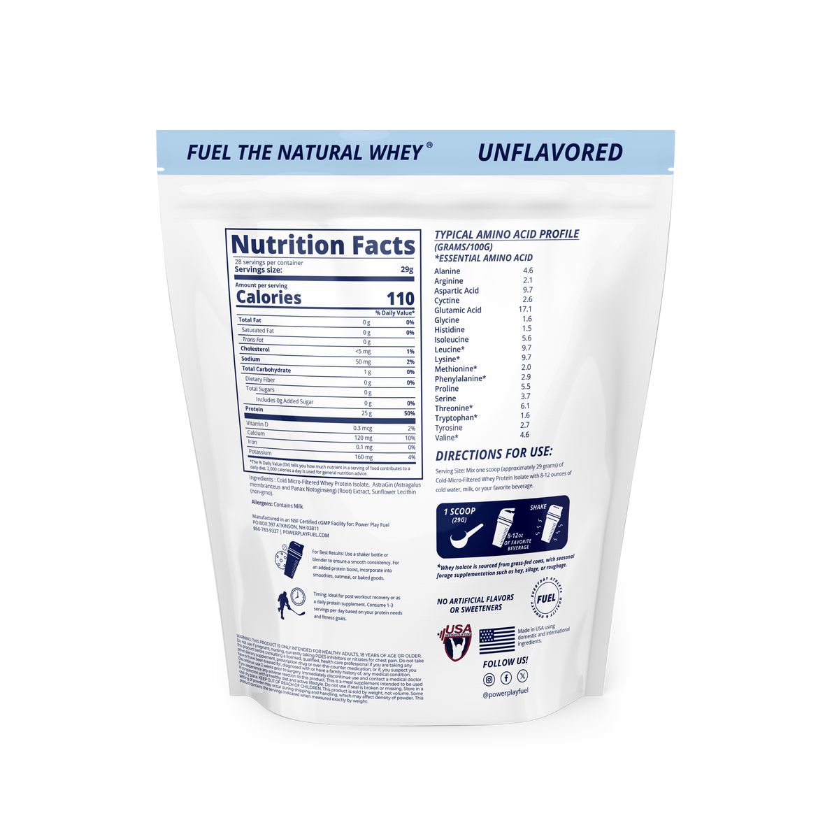 WHEY PROTEIN ISOLATE UNFLAVORED